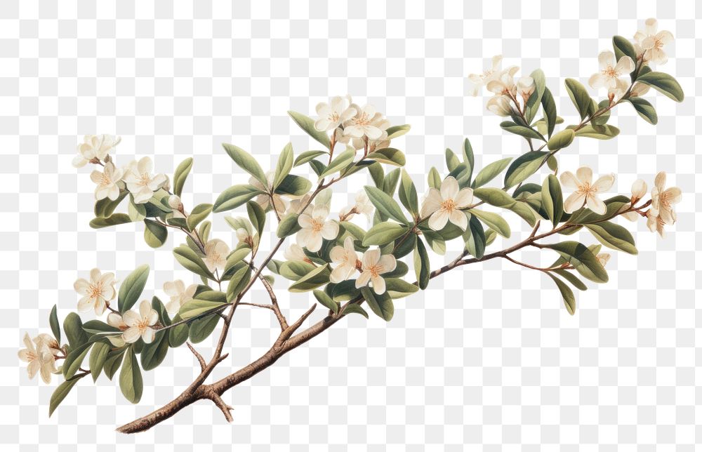 PNG Wax myrtle blossom flower plant.