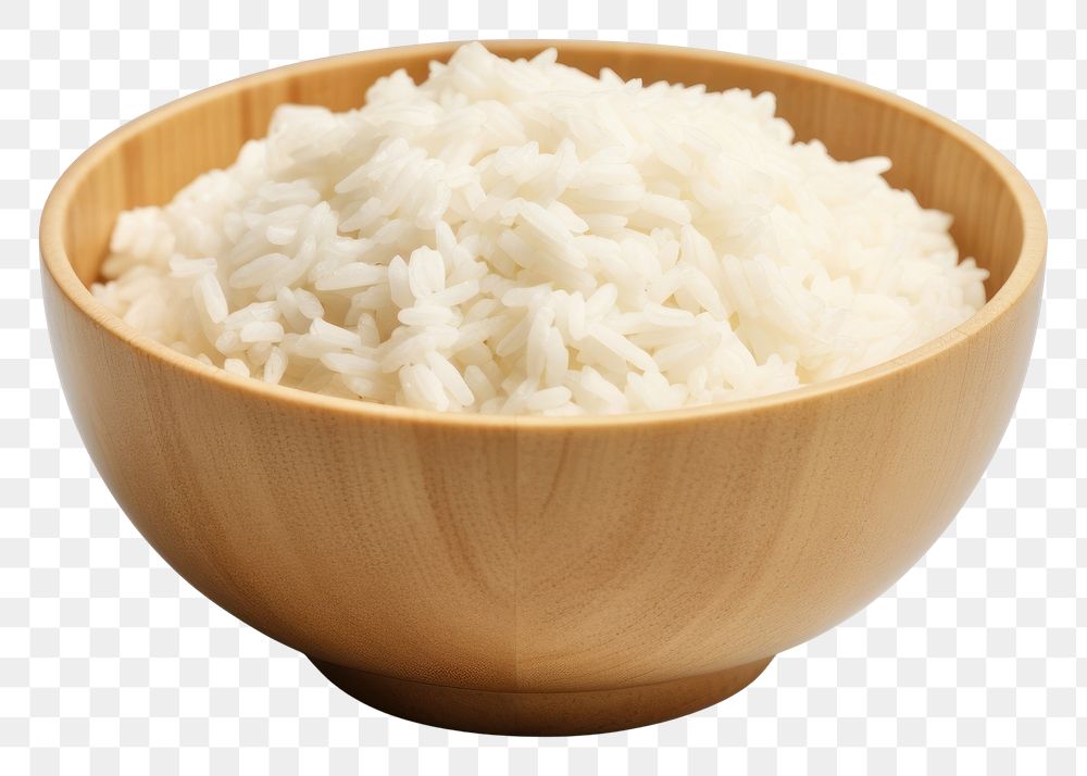 PNG Rice bowl rice white food.