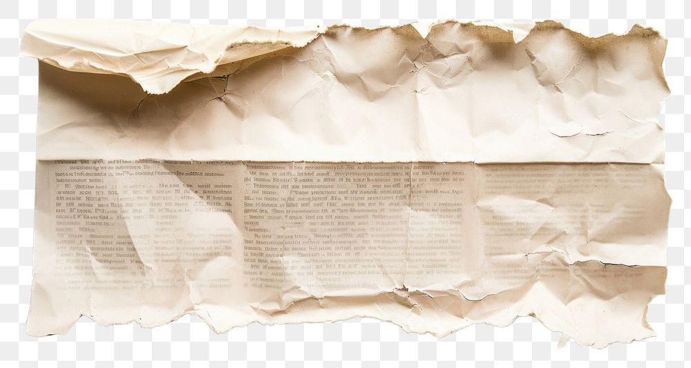 PNG Paper text newspaper crumpled.