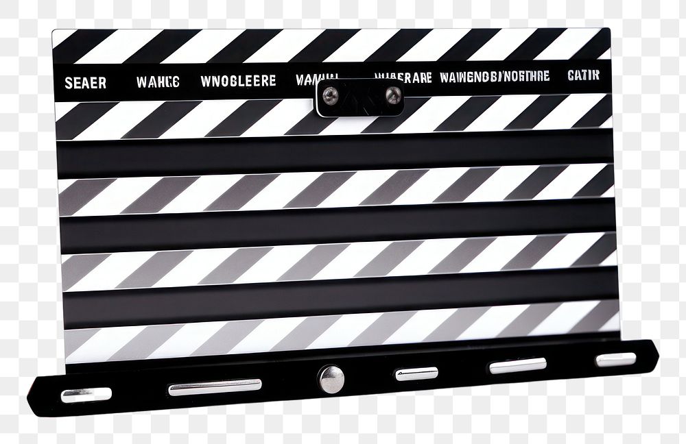 PNG Camera clapperboard movie striped white background.
