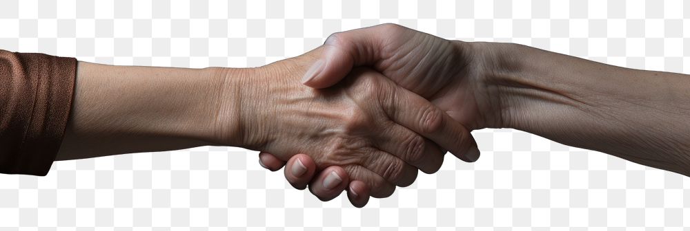 PNG Hand handshake togetherness agreement.