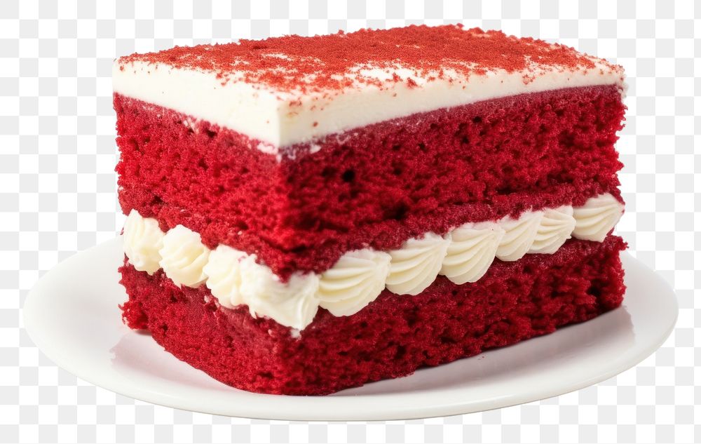 PNG  3 pound of red velvet cake dessert cream food.