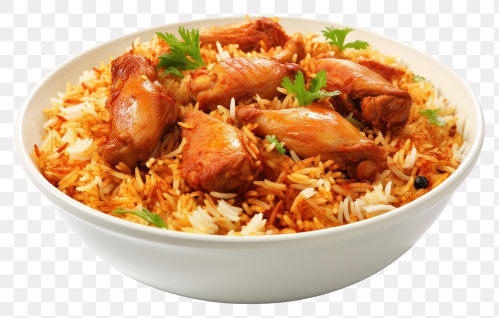 PNG Chicken Biryani indian food biryani meal rice.