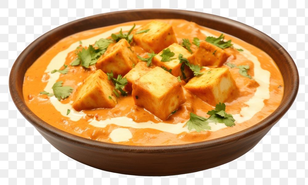 PNG Paneer Butter Masala indian food curry meal meat.