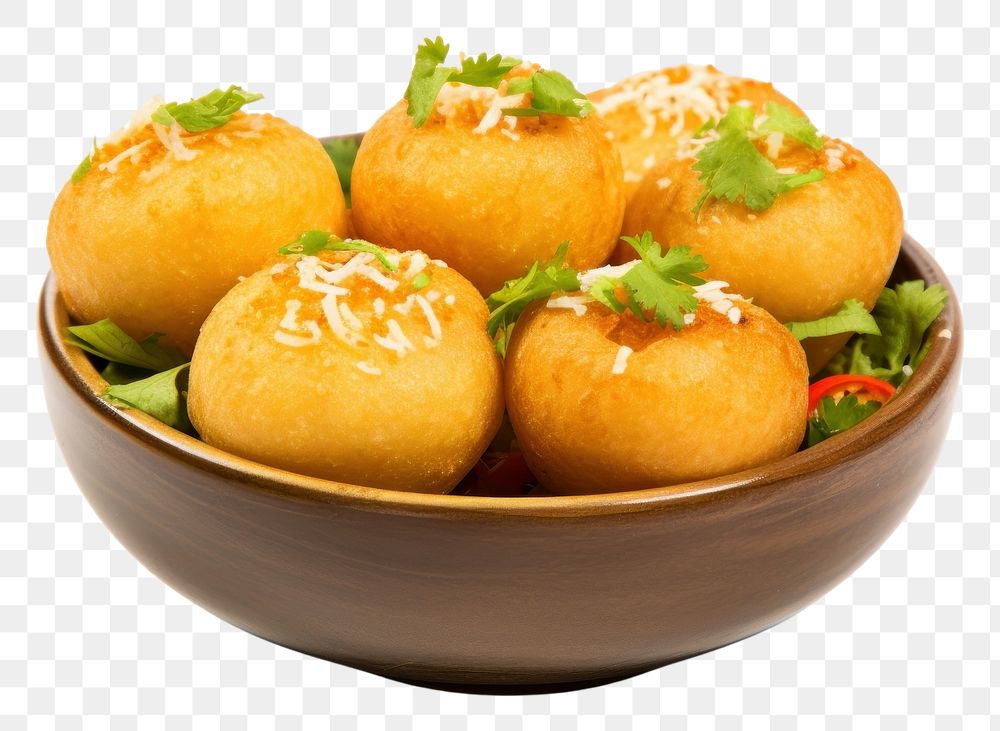 PNG Pani puri indian food plant bowl clementine.