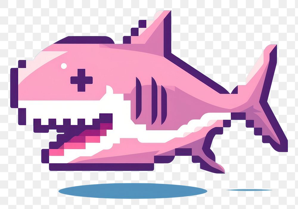 PNG Shark pixel animal fish pixelated.