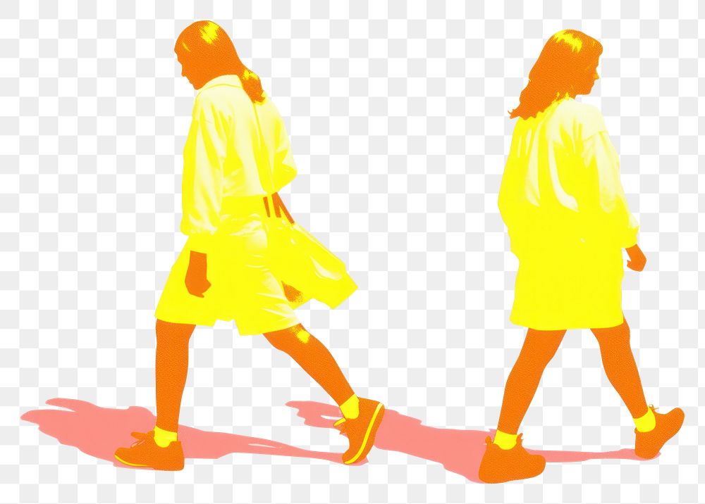 PNG Girls group walking footwear standing sunlight.