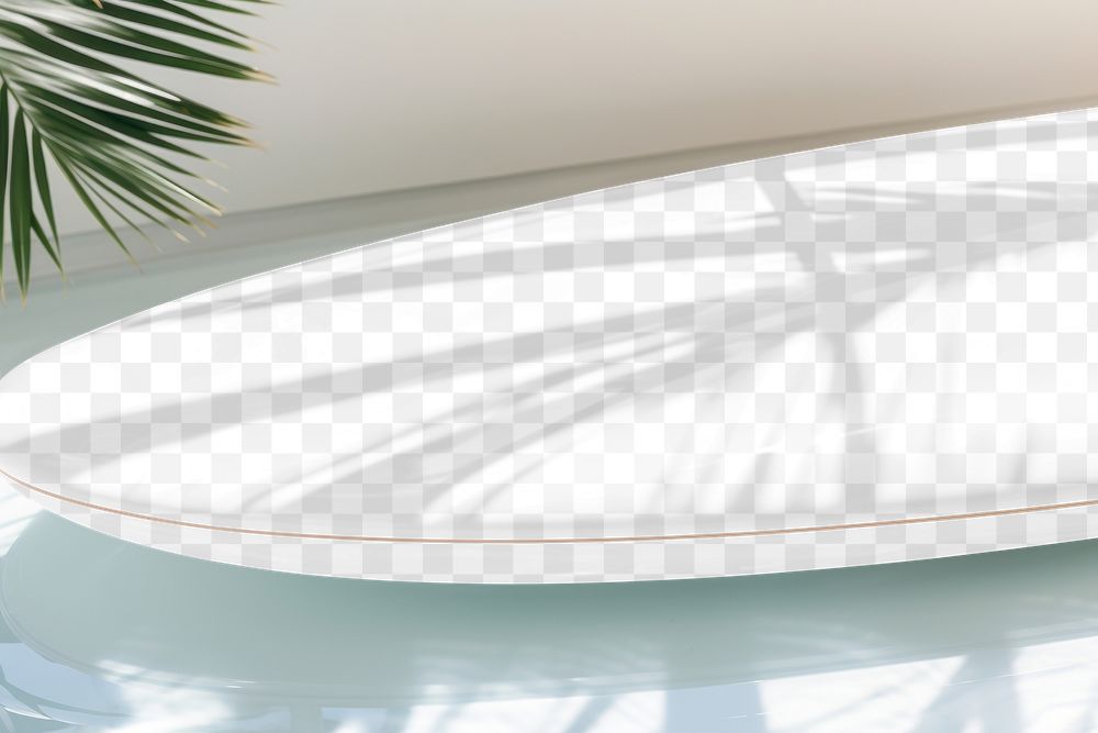 Surfboard png product mockup, transparent design
