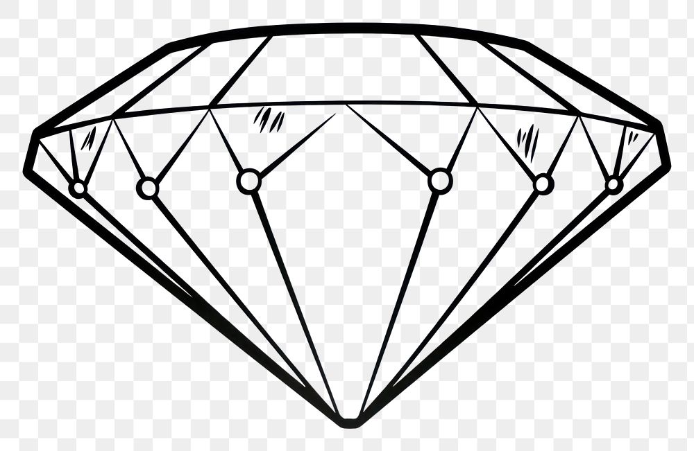 PNG Diamond outline sketch jewelry white background accessories.