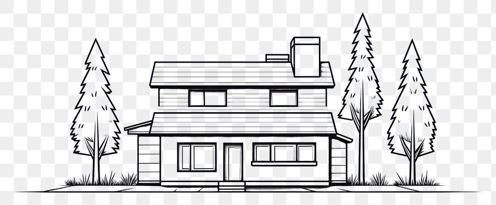 PNG House outline sketch architecture | Free PNG - rawpixel
