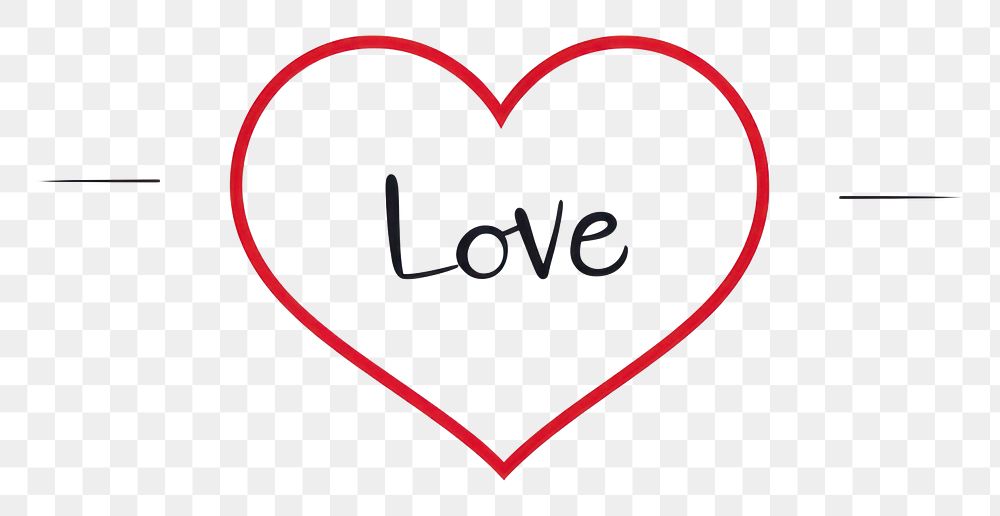 PNG Love outline sketch symbol white heart.