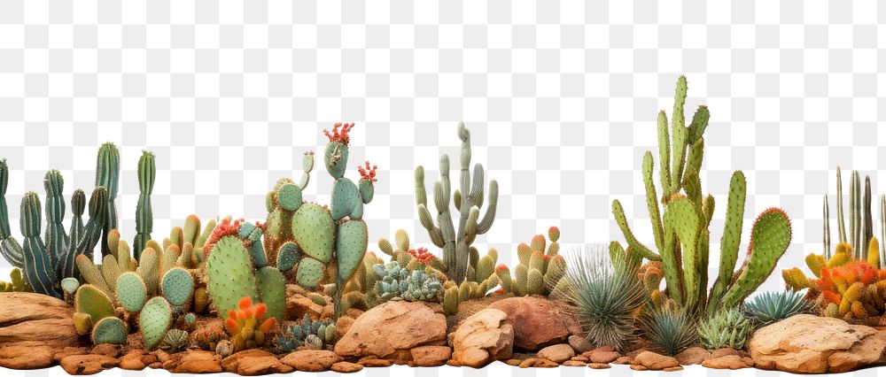 PNG Cacti desert landscape cactus nature plant.
