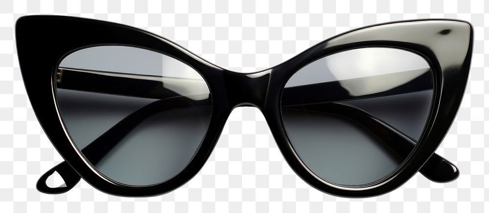 PNG Cat-eye shape black sunglasses white background accessories accessory.