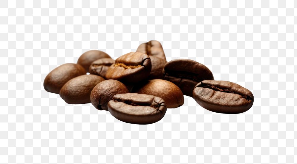 PNG Coffee beans white background freshness beverage.