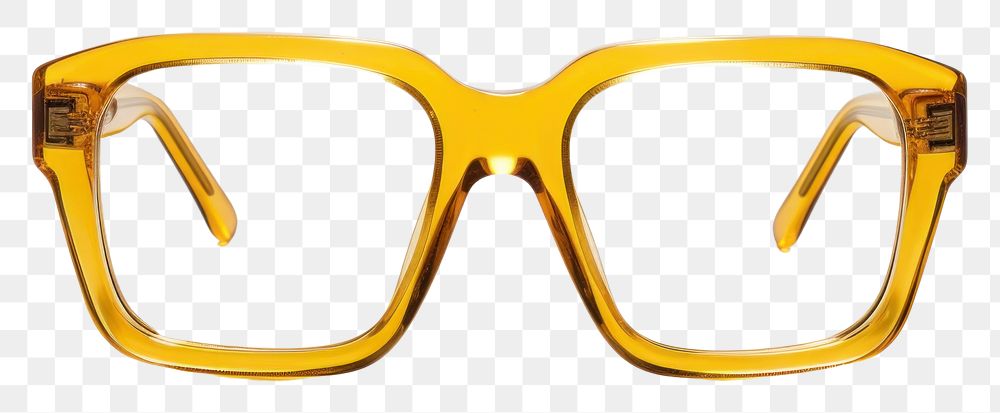 PNG Retangle transparent mustard yellow glasses white background accessories sunglasses.
