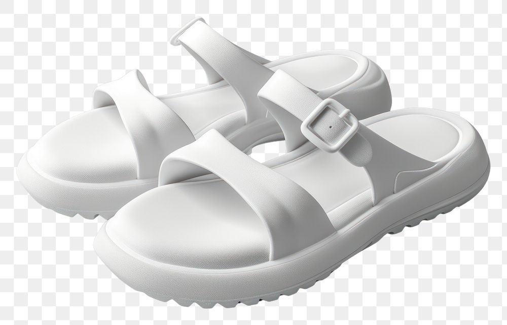 PNG T strap shoe mockup footwear white flip-flops.