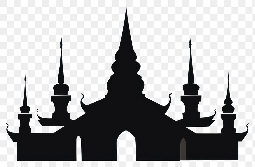 PNG Thai temple architecture silhouette | Premium PNG - rawpixel