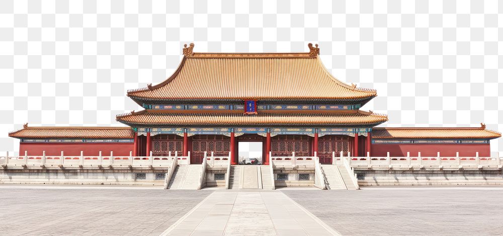 PNG Royal palaces of the forbidden city in beijing architecture building landmark.