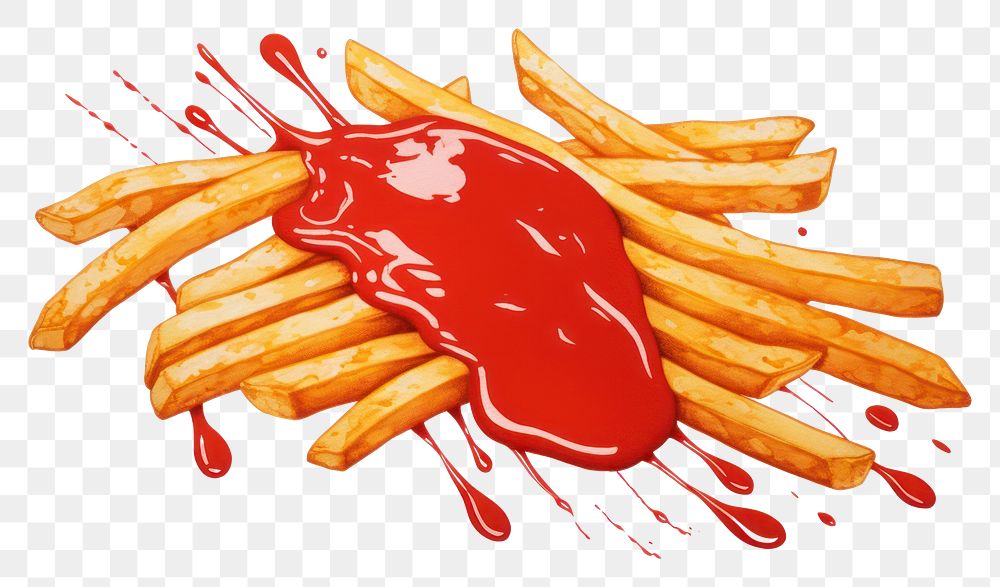 PNG French fries ketchup food french fries.