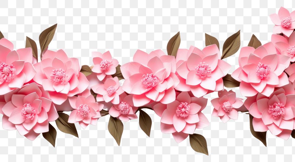 PNG Camellia floral border flower petal plant.