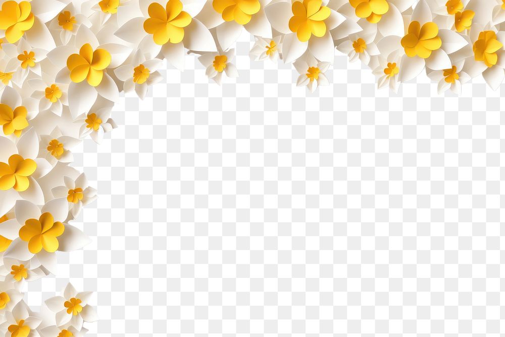PNG Narcissus floral border backgrounds flower petal.
