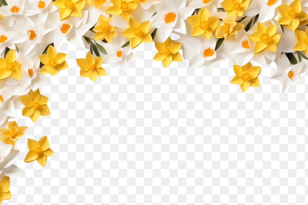 PNG Narcissus floral border backgrounds flower petal.