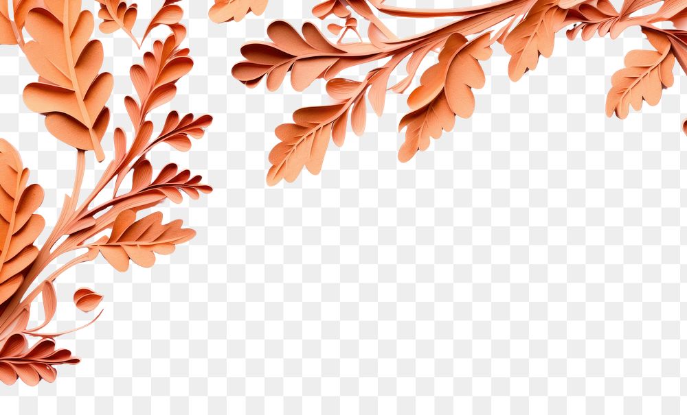 PNG Oak leaf floral border backgrounds pattern plant.