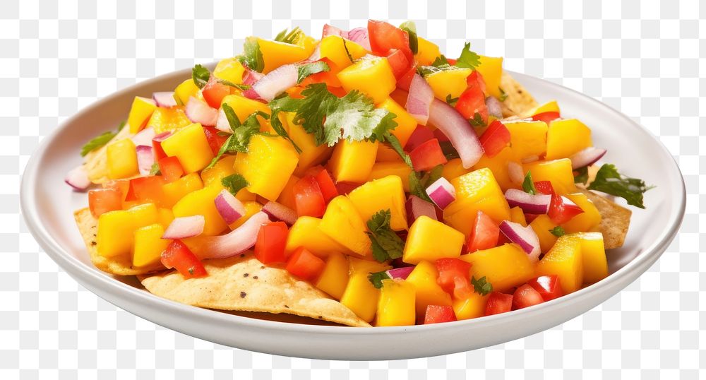 PNG Mango Salsa plate mango food.
