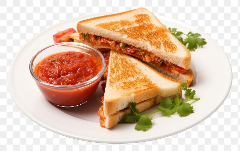 PNG Mexican Salsa-Dunked Sandwiches sandwich ketchup lunch.