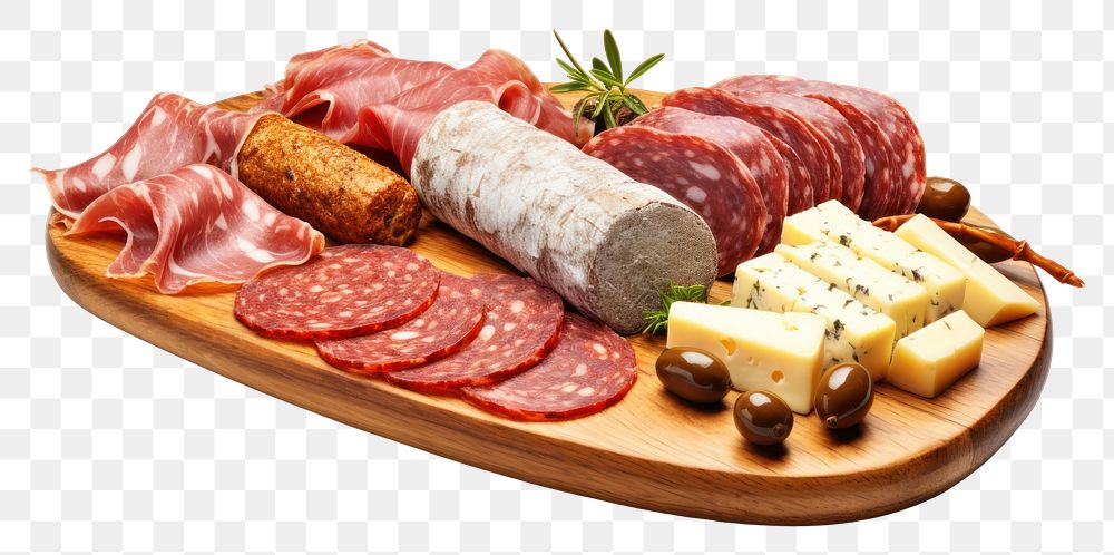 PNG Salami cheese meat food.