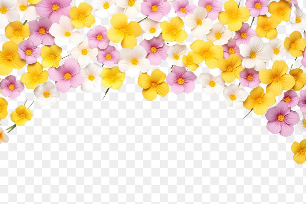 PNG Primrose floral border backgrounds pattern flower.