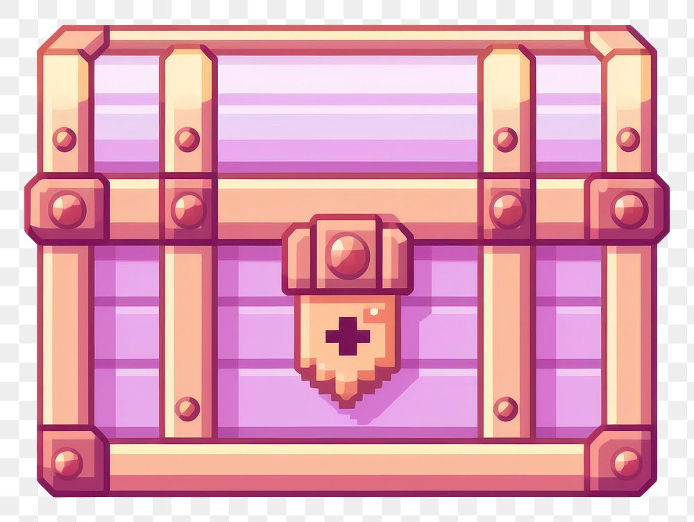 PNG Treasure box pixel architecture pixelated suitcase.