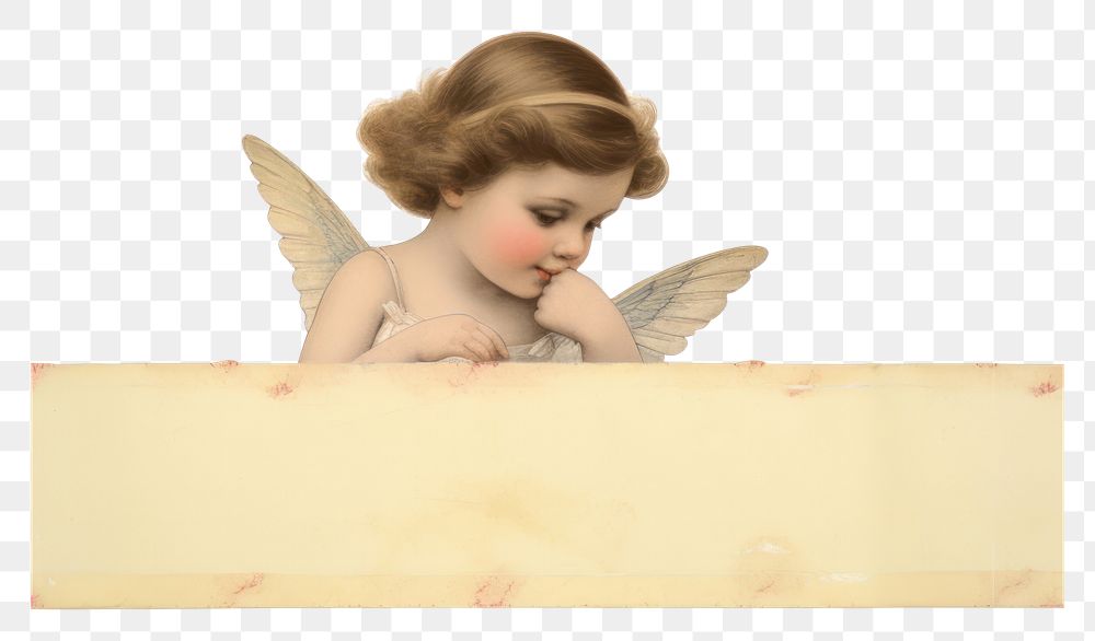 PNG Cupid ephemera angel baby white background.