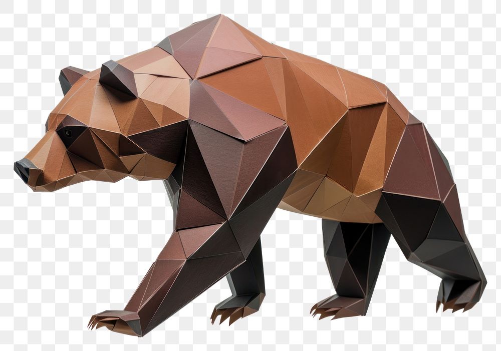 PNG Bear origami mammal paper.