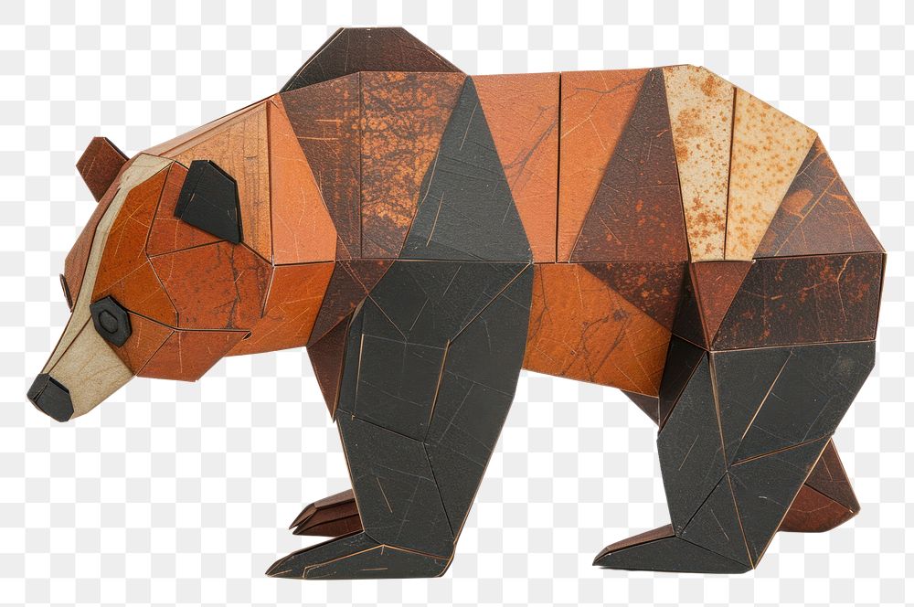 PNG Bear wildlife origami mammal.
