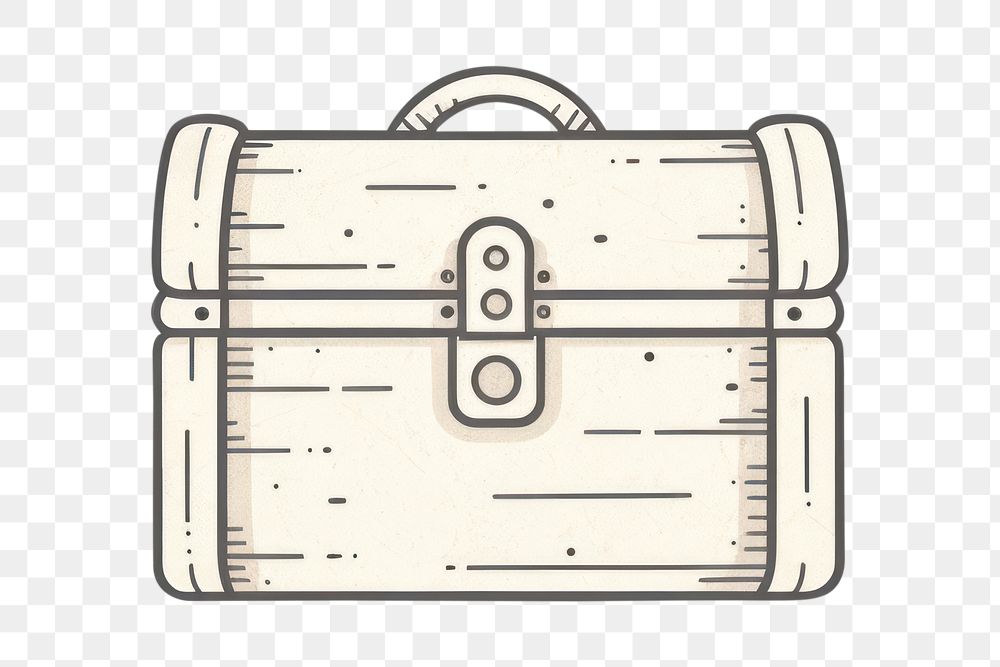 PNG Treasure box icon bag briefcase suitcase.