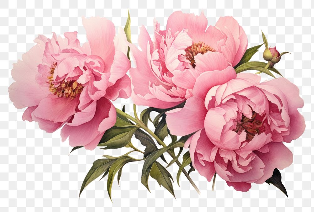 PNG Peonies blossom flower plant.