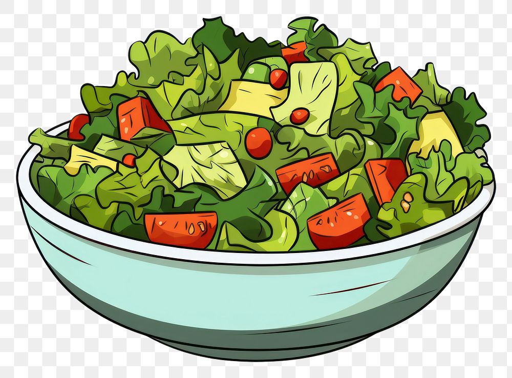 PNG Salad vegetable lettuce food.