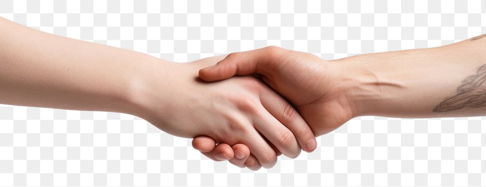PNG Holding hands handshake white background togetherness.