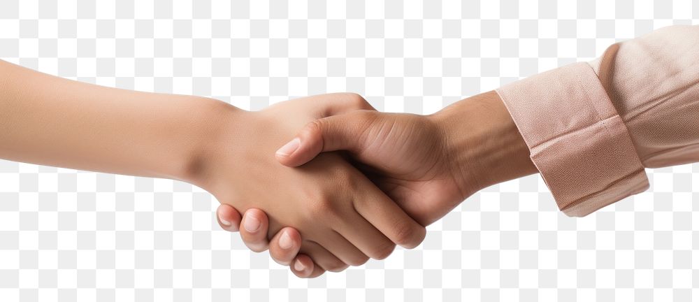 PNG Holding hands handshake white background togetherness.