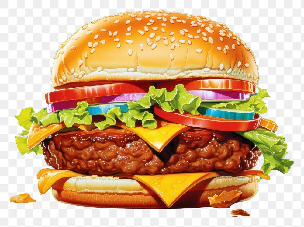 PNG Juicy burger food advertisement hamburger.