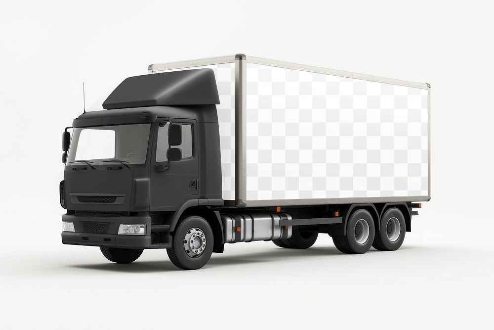 Delivery truck png product mockup, transparent design