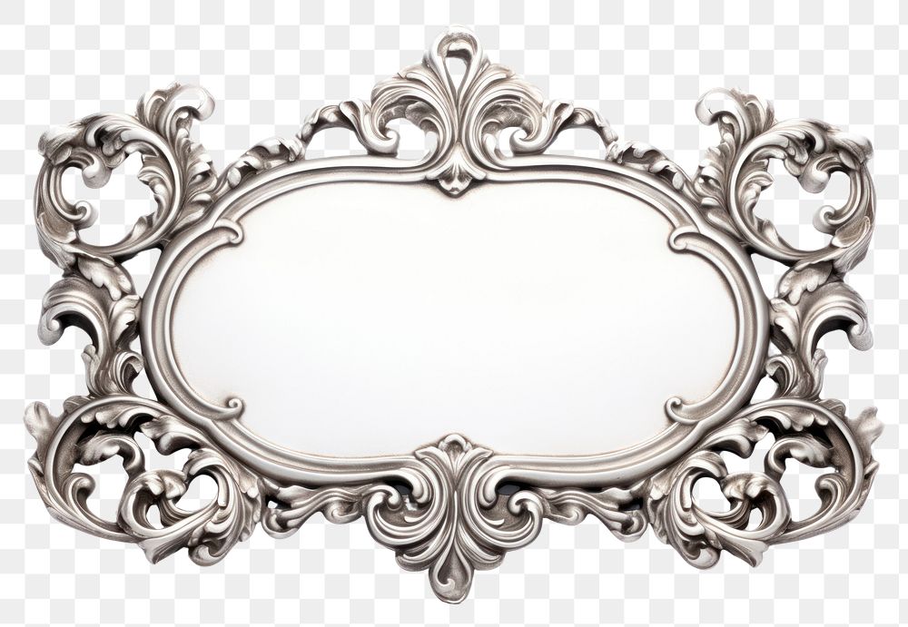 PNG Steel jewelry frame white background.