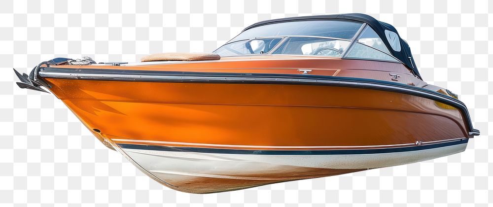 PNG Photo of speed boat vehicle boating white background.