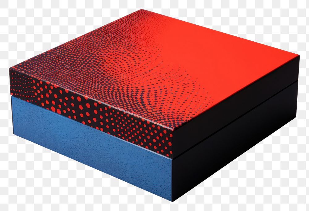 PNG Gift box blue red art.