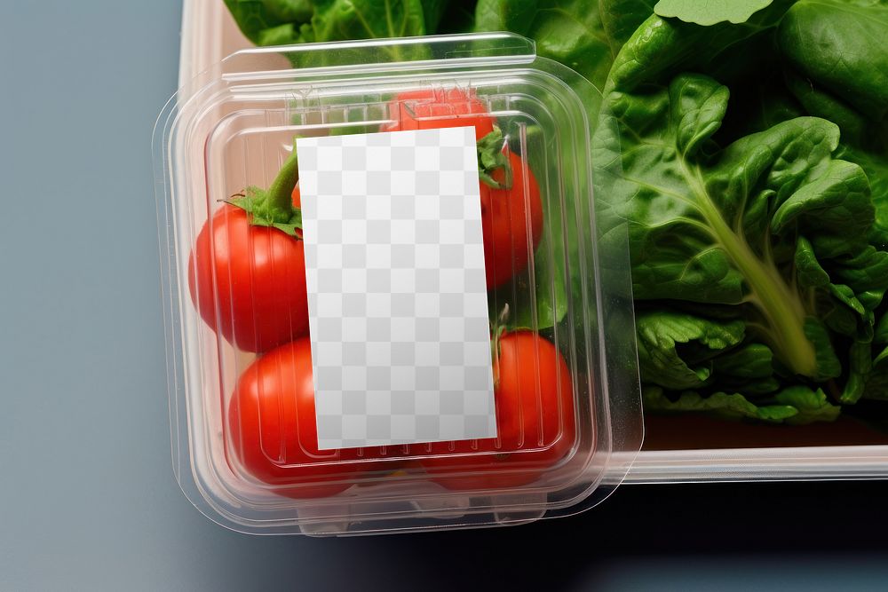 Tomato box label png mockup, transparent design
