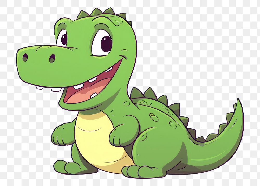 Crocodilecartoon style animal crocodile reptile.