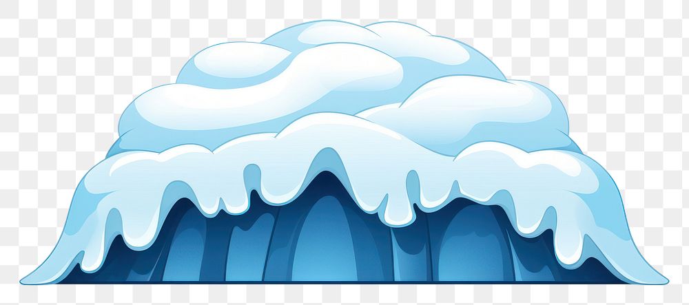 PNG Snow vector cap iceberg cartoon winter.