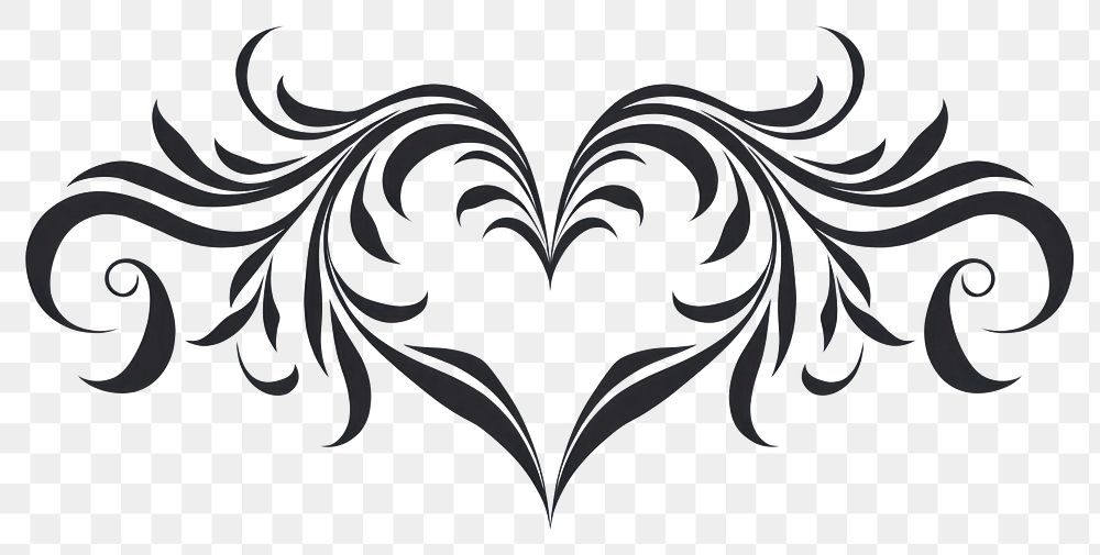 PNG Divider graphic of heart graphics pattern white.