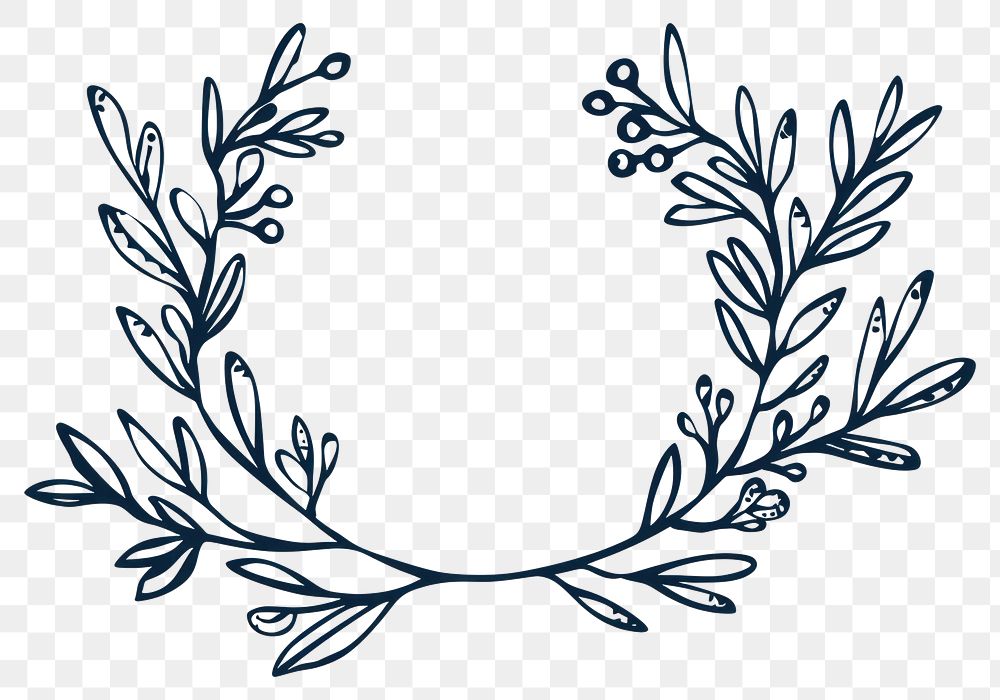 PNG Pattern wreath line celebration.